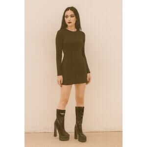 Witchy Black Platform Ankle Boots 9.5 Chunky Heel Pointed Toe Side Zip Gothic